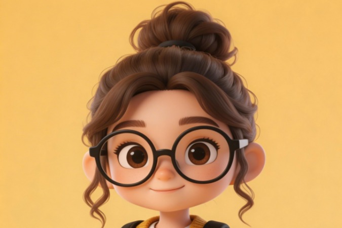 一个可爱的3D卡通人物